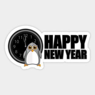 Happy New Year - Penguin Sticker